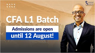 Sanjay Sir's Special Message for all CFA Level 1 Aspirants