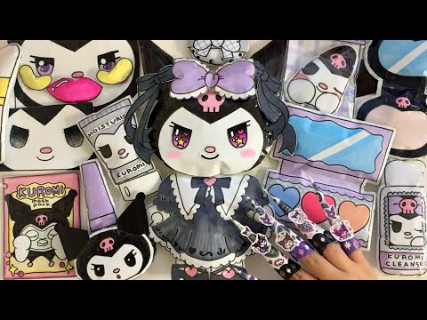 [☁️Paper diy☁️] Roblox KUROMI Skincare + Makeup + Outfits $1 vs $100 Blind Bags ASMR Satisfying✨