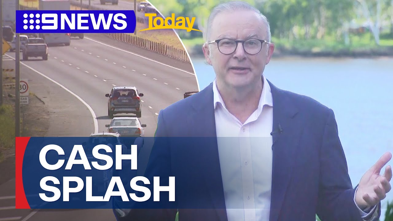 Albanese Government’s pre-election cash splash to upgrade Bruce highway | 9 News Australia
