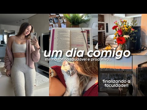 UM DIA COMIGO | minha rotina finalizando a faculdade, estudos, hábitos...