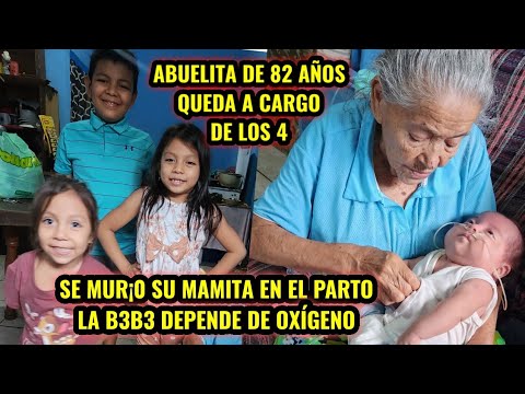 4 n¡ñ0s quedan con su abuelita de 82 años porque su MADRE MU3R3 en el parto / deja 1 B3B3 de 3 meses