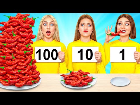 100 Capas de Alimentos Desafío | Fantásticos Trucos De Comida por Mega DO Challenge