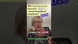 Mennyit ér 1 🇩🇪Nyugdíjpont❓️#németnyugdíj #németnyugdíjpont