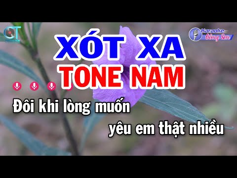 Karaoke Xót Xa Tone Nam Em || Nhạc Sống Phối Mới || Karaoke Đồng Sen