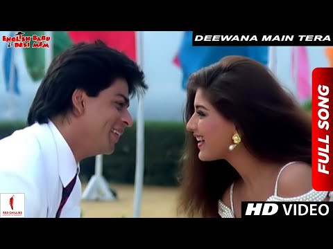 Deewana Main Tera Deewana | Kumar Sanu, Alka Yagnik | English Babu Desi Mem | Shah Rukh Khan