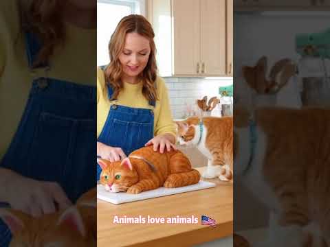 The pet ran away in fright at the sight  #funny #shortfilm #funnycats #funnyanimals #petvideos