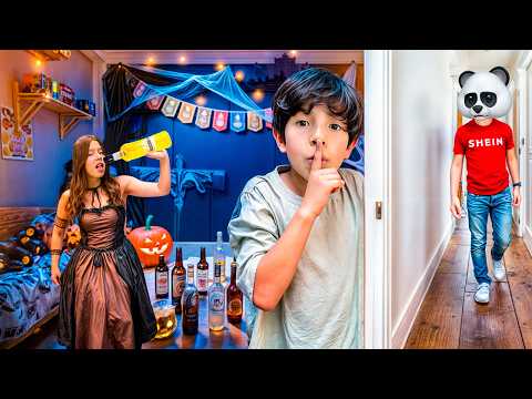 CONSTRUÍ una FIESTA SECRETA de HALLOWEEN en mi HABITACIÓN