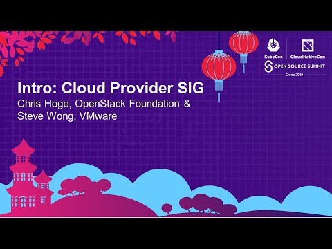 Intro: Cloud Provider SIG