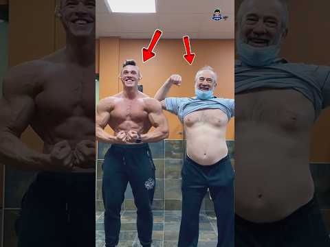 شاب كمال اجسام في تحدي مع رجل عمره فوق الستين سنه 😱