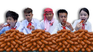 Hưng Troll | Thử Thách Người Cuối Cùng Ngừng Ăn Xúc Xích Theo Điểm Số Thắng 500$