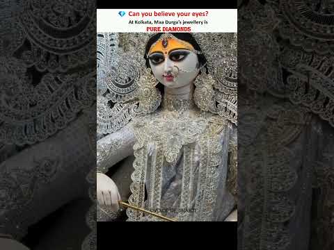 Kolkata Durga Puja 2025 | Maa Durga Adorned with PURE DIAMONDS | Unbelievable Idol Jewellery