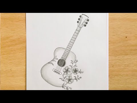 How to Draw a Guitar | Pencil Drawing | Coconut Pencil
