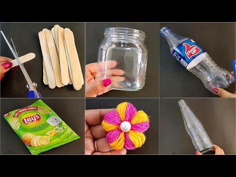 Reuse waste for home decor - Best out of waste - Waste material craft ideas - Room Decor Ideas