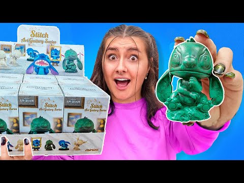 Unboxing an ENTIRE CASE of MYSTERY Stitch art gallery series!!!