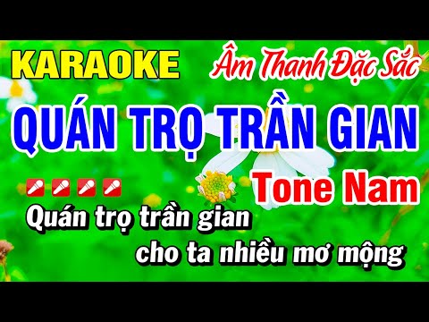 Karaoke Quán Trọ Trần Gian Tone Nam (Cm) Âm Thanh Đẳng Cấp | Hoài Phong Organ