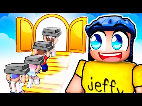 Jeffy Builds A Staircase To HEAVEN in Roblox…