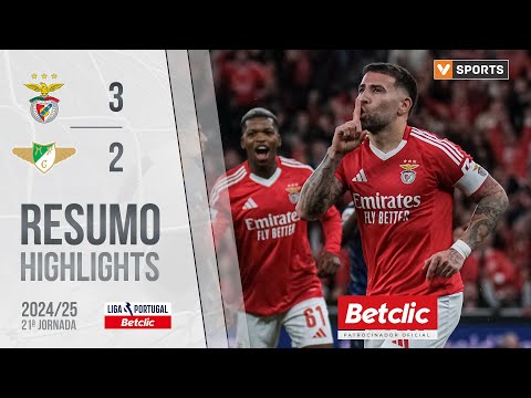 Resumo: Benfica 3-2 Moreirense (Liga 24/25 #21)