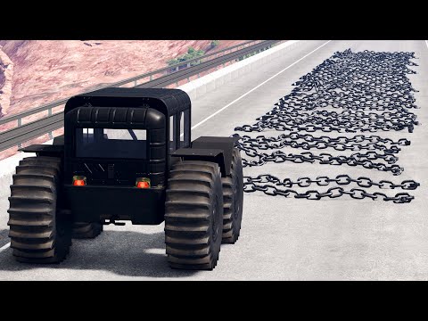 Cars vs Numerous Chains #3 – BeamNG.drive