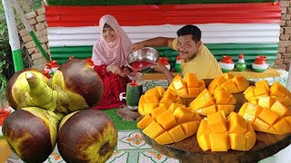 Village style এই গরমে আজ তিন রকম জুস বানিয়ে খেলাম। village food fruit juice recipe