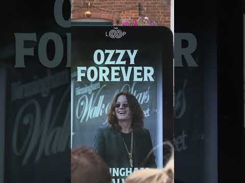 Sharon Osbourne and family members were seen laying flowers at Black Sabbath Bridge 📹PA