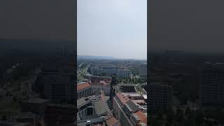 Ausblick von der Frauenkirche Dresden. Elbe Sachsen Altstadt Neustadt Dynamo Dresden Stadion