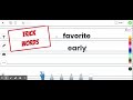 Trick Words and Creative Spelling