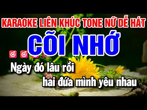 Karaoke Liên Khúc Nhạc Sống Tone Nữ Cõi Nhớ | Đêm Mưa Nhớ Mẹ