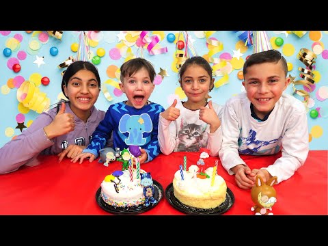 Heidi and Zidane funny stories with Happy Birthday Cake