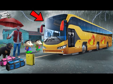 Shinchan, Franklin & Pinchan Plan A Luxury Bus Trip In Los Santos In Gta 5!