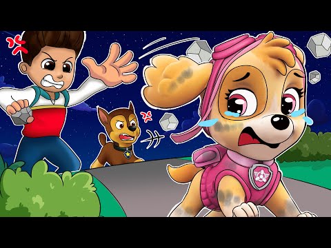 Paw Patrol Ultimate Rescue | SKYE Run Away From Ryder and Chase!! -  Very Sad Story | Rainbow 3