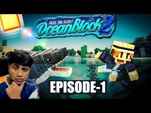 Minecraft OCEANBLOCK-2 start a ocean journey with submarine ep-1