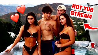 BRYCE HALL HOT TUB STREAM W/ TWINS!