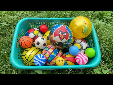 Mencari Bola Karakter, Bola Basket, Bola Sepak, Ikan, Bebek,Tayo,Bola Kejutan,Kura Kura,Bintang Laut