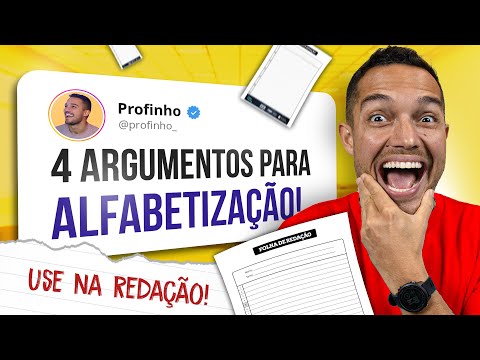 4 argumentos para ALFABETIZAÇÃO | Redação sobre educação