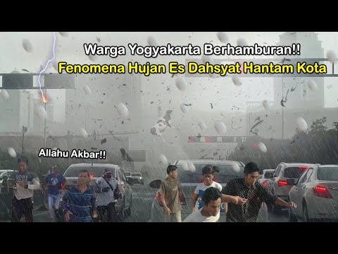 Warga Jogja Berhamburan! Fenomena Jutaan Es Batu Jatuh Dari Langit! Hujan Es Jogja