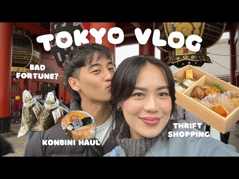 TOKYO VLOG 🇯🇵 lots of food + konbini, bad fortune?! 😫 thrifting in Tokyo