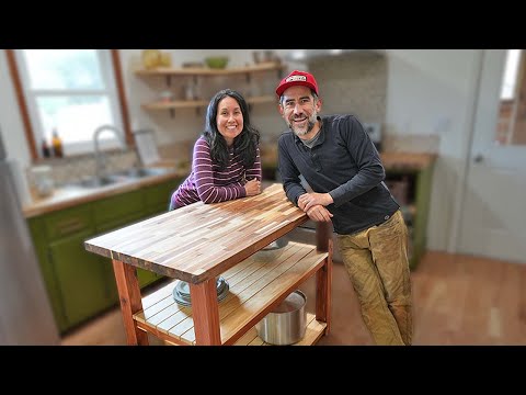 Building a Kitchen Island for Her Homestead Kitchen