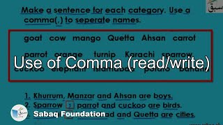 Use of Comma (read/write)