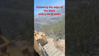 Fire Dozer connecting some line, following along the black. #firedozer #wildlandfire #dozer #firecat