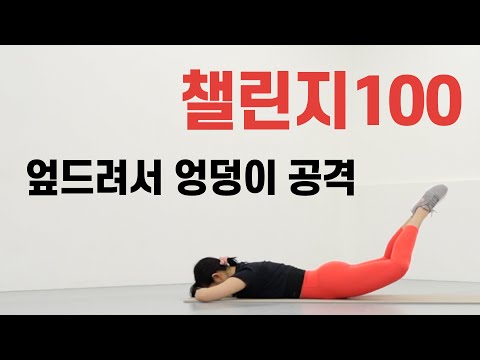 엎드려서 엉덩이 공격 💥 엉덩이 챌린지100  (애플힙 챌린지100🍎)