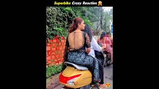 Super Bike 🥰 Cute Girl Reaction ❤️ Scooty Girl | Zx10r