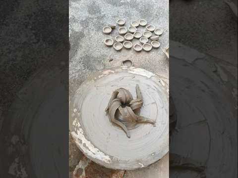 clay flower design 🌸 #shorts #video #viral #trending #pottery #clay #art #like #love #music #india