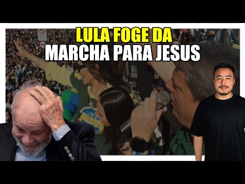 🟥 Arregou: Lula foge do povo, se esconde da Marcha para Jesus e a Globo tenta abafar!