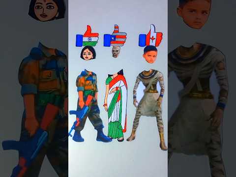 America ๐บ๐ธ Canada ๐จ๐ฆ India ๐ฎ๐ณ I Love Country || ๐ฎ๐ณ Independence Day Drawing #shorts #art #ashortaday