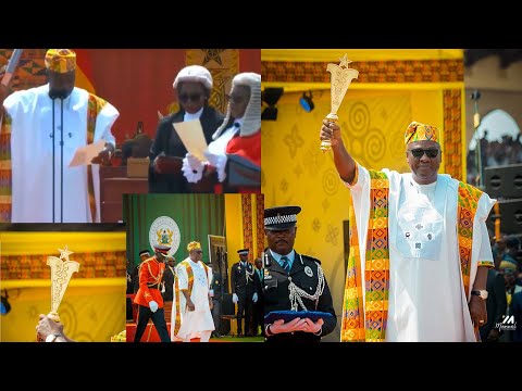 His Excellency John Mahama being sworn in as Ghana’s President at his inauguration ceremony