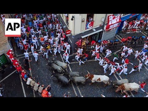 YouTube video thumbnail: Women Describe Running With Bulls at San Fermín Festival in Spain