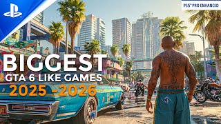 TOP 10 Most BADASS MASSIVE GTA 6 Like OPEN WORLD Games with INSANE Graphics of 2025/2026