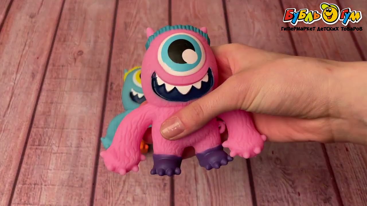 Игрушка-антистресс Одноглазый монстрик в ассортименте - видео