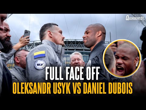 Daniel Dubois ERUPTS at Oleksandr Usyk Outside of Wembley Stadium | FULL FACE OFF 🍿