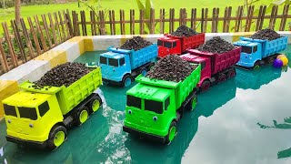 Mencari dan Unboxing Mobil Mobilan Truk Kontainer Besar, Beko Excavator, Loader, Kereta Api, Crane